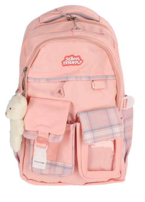 Ghiozdan Scolar SF 3F 46HX32X23cm 0.58kg ROZ Caro – imagine produs 2
